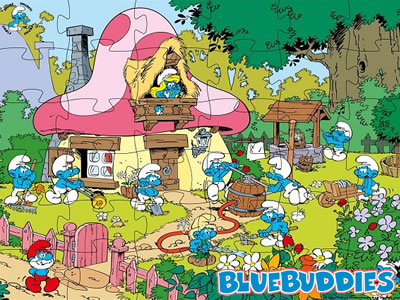 Smurfette Watches the Smurfs Work