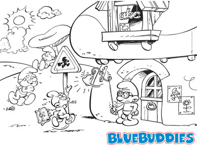 Color the Smurf School