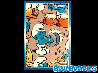 Cora / Match Smurf Sticker - Smurf Playing Cymbals