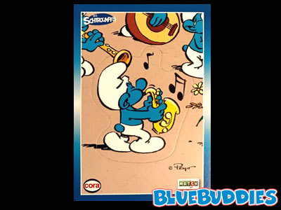 Cora / Match Smurf Sticker - Smurf Playing Saxophone