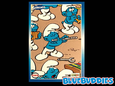 Cora / Match Smurf Sticker - Smurf Playing Flute