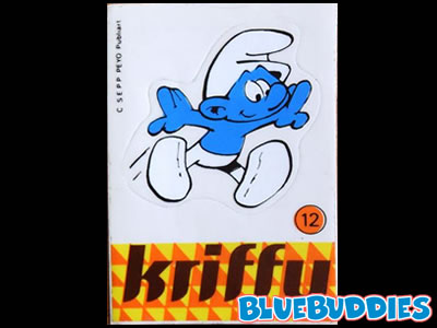 Kriffy Smurfs Sticker - 12 Jumping Smurf