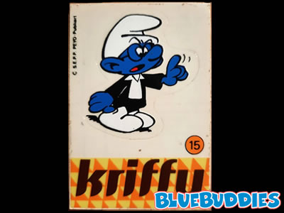 Kriffy Smurfs Sticker - 15 Judge Brainy Smurf