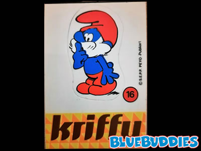 Kriffy Smurfs Sticker - 16 Papa Smurf Ponder