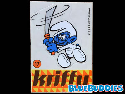 Kriffy Smurfs Sticker - 17 Sword Smurf