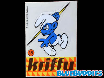 Kriffy Smurfs Sticker - 18 Javelin Smurf