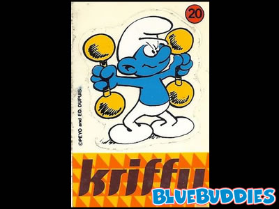 Kriffy Smurfs Sticker - 20 Dumbbells Smurf