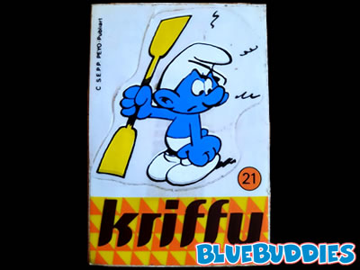 Kriffy Smurfs Sticker - 21 Rowing Smurf