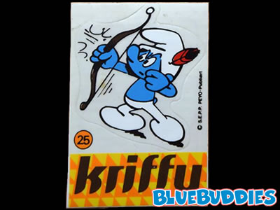 Kriffy Smurfs Sticker - 25 Archery Smurf