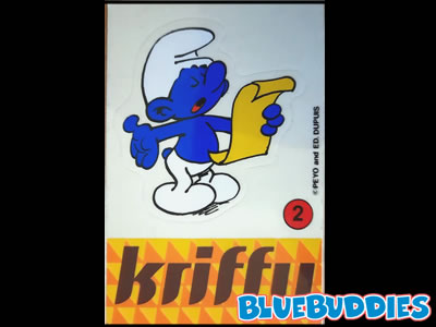 Kriffy Smurfs Sticker - 2 Poet Smurf