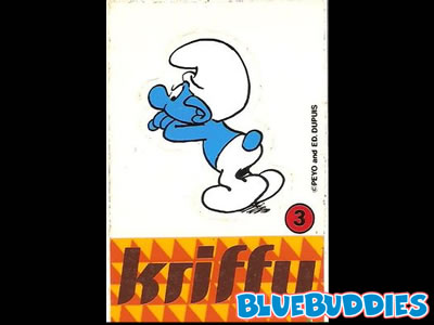 Kriffy Smurfs Sticker - 3 Grouchy Smurf