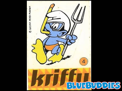 Kriffy Smurfs Sticker - 4 Snorkeling Smurf