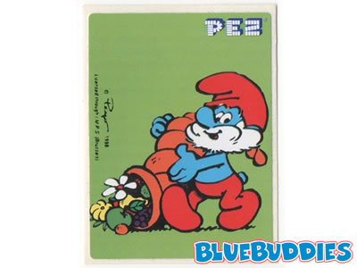 PEZ Sticker - Papa Smurf Cornucopia