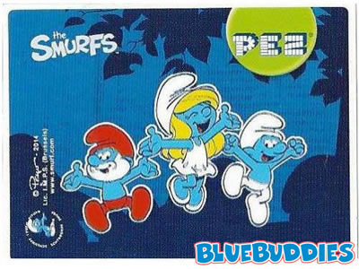 PEZ Sticker - Happy Smurfs