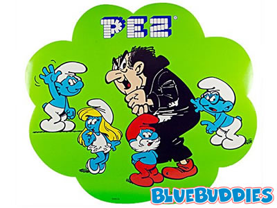 PEZ Sticker - Gargamel & The Smurfs