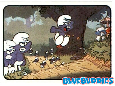 Panini Smurf Stickers - #47 - The Purple Smurfs