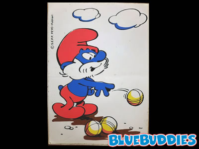 Samo Chips Smurfs Sticker - Papa Smurf Bocce Ball