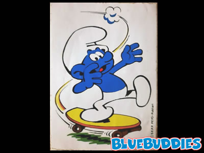 Skateboard Smurf