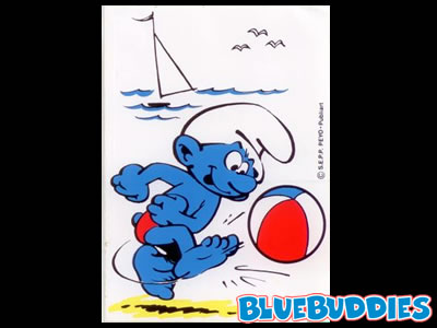 Samo Chips Smurfs Sticker - Smurf Beach Ball