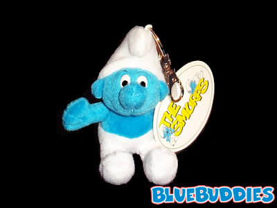 Plush Smurf Keychain