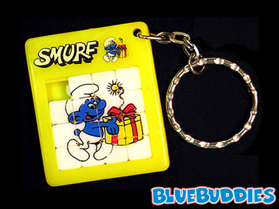 Smurf Mini Slide Puzzle Keychain - Jokey Smurf