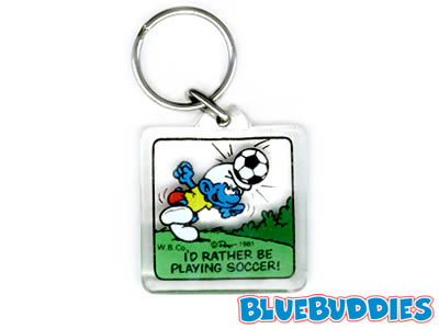 Clear Acrylic Square Keychain - I'd Rather Be Playing Soccer