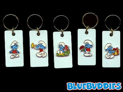 Vintage Smurfy Keychains