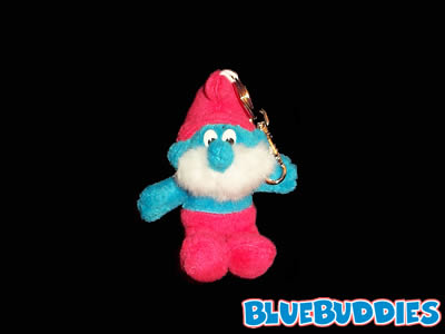 Plush Papa Smurf Keychain