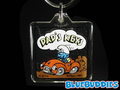 Clear Acrylic Square Keychain - Dad's Keys