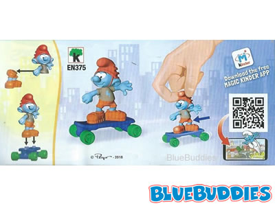 EN375 Smurf Skateboarder