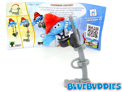 Smurf Fireman with Pole