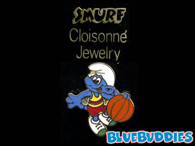 Smurf Pin - Cloisonne - Basketball Smurf