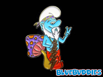 Smurf Pin - Peace Sign Papa Smurf