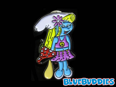 Hippie Smurfette Pin