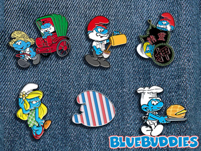 Hong Kong Art Exhibition Smurfs Pins