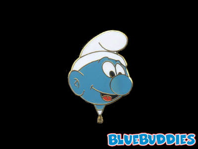 Hot Air Balloon Smurf Pin - white hat