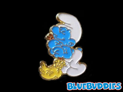 Smurf Pin - Lazy Smurf with Broom