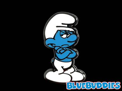 Grouchy Smurf Pin