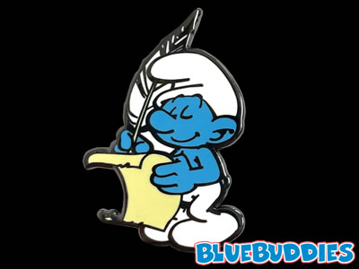 Poet Smurf Pin