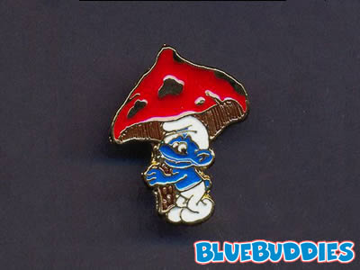 Smurf Pin - Smurf Under Mushroom