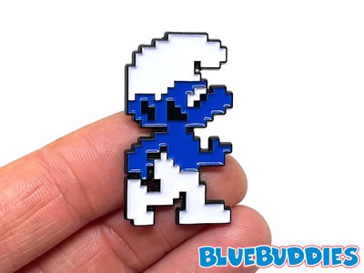 Retro Gaming Smurf Pin