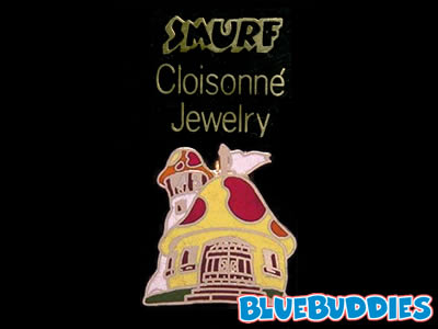 Smurf Pin - Cloisonne - Smurf House