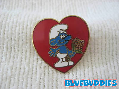 Smurf Pin - Cloisonne - Sweetheart Smurf