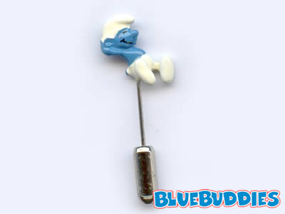 Smurf Pin - Lapel Stick Pin - Lazy Smurf