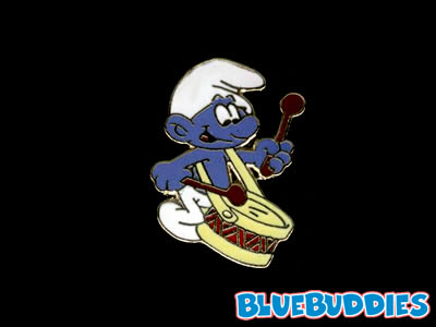 Smurf Pin - Cloisonne - Drummer Smurf