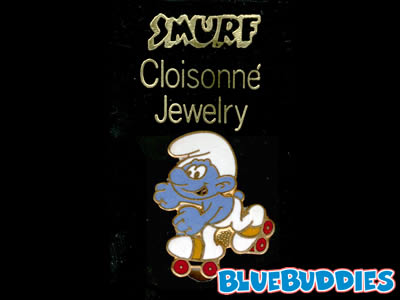 Smurf Pin - Cloisonne - Rollerskate Smurf