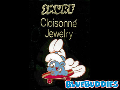 Smurf Pin - Cloisonne - Skateboard Smurf