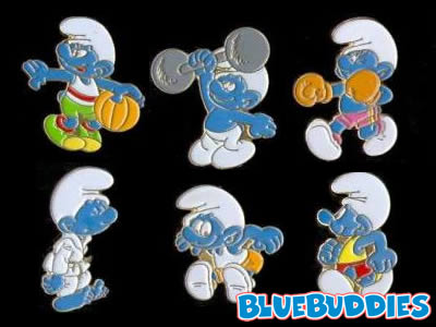 Smurf Pins - Les Schtroumpfs Sportifs Set