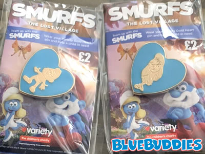 The Variety Gold Heart Smurfs Pins