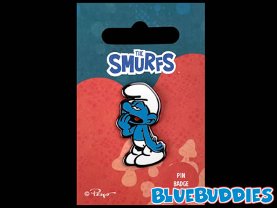 Lazy Smurf Pin Badge